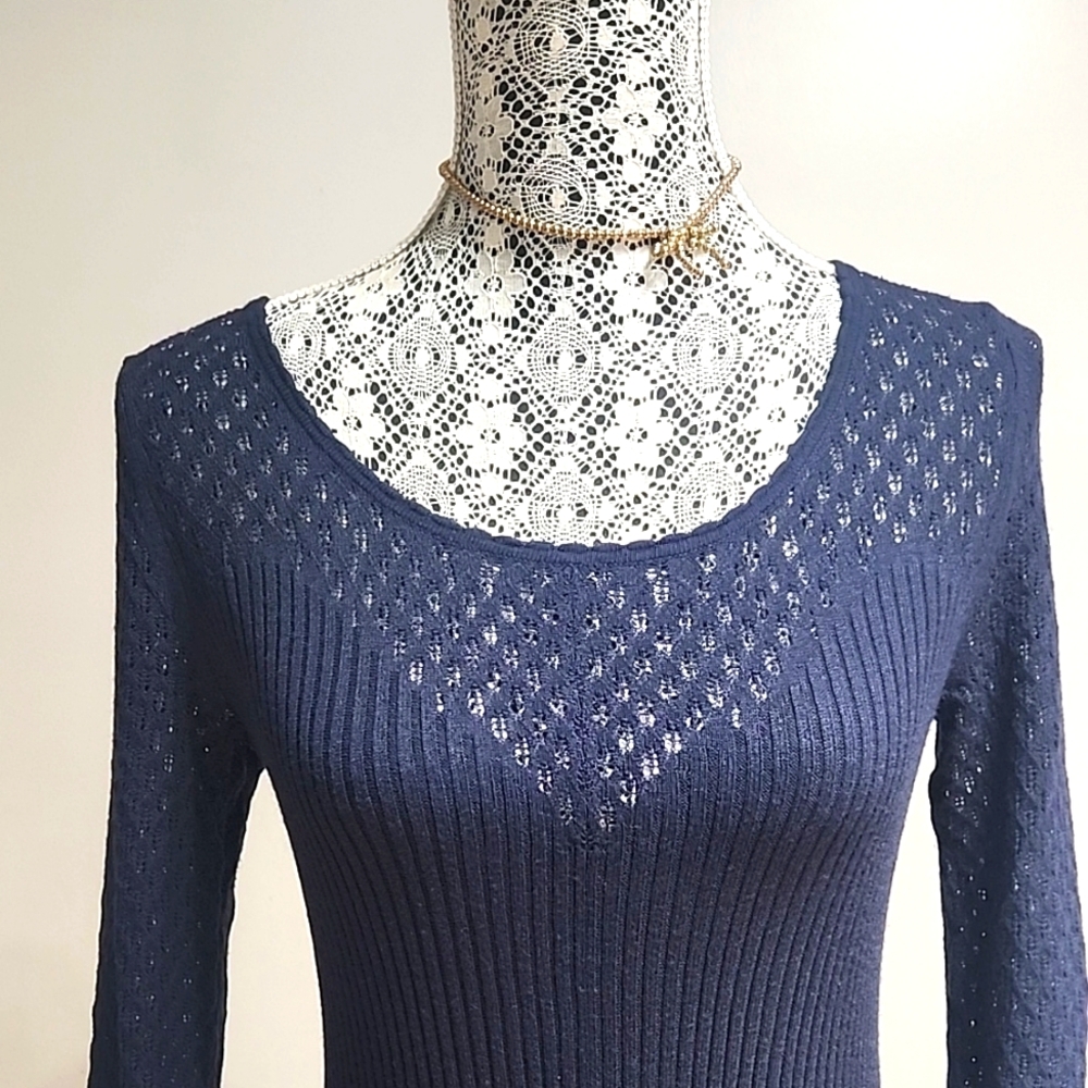 [S] REBECCA TAYLOR Blue knit dress NWOT